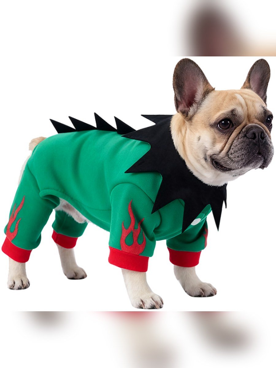 Flame Spiky Dinosaur Pet Costume