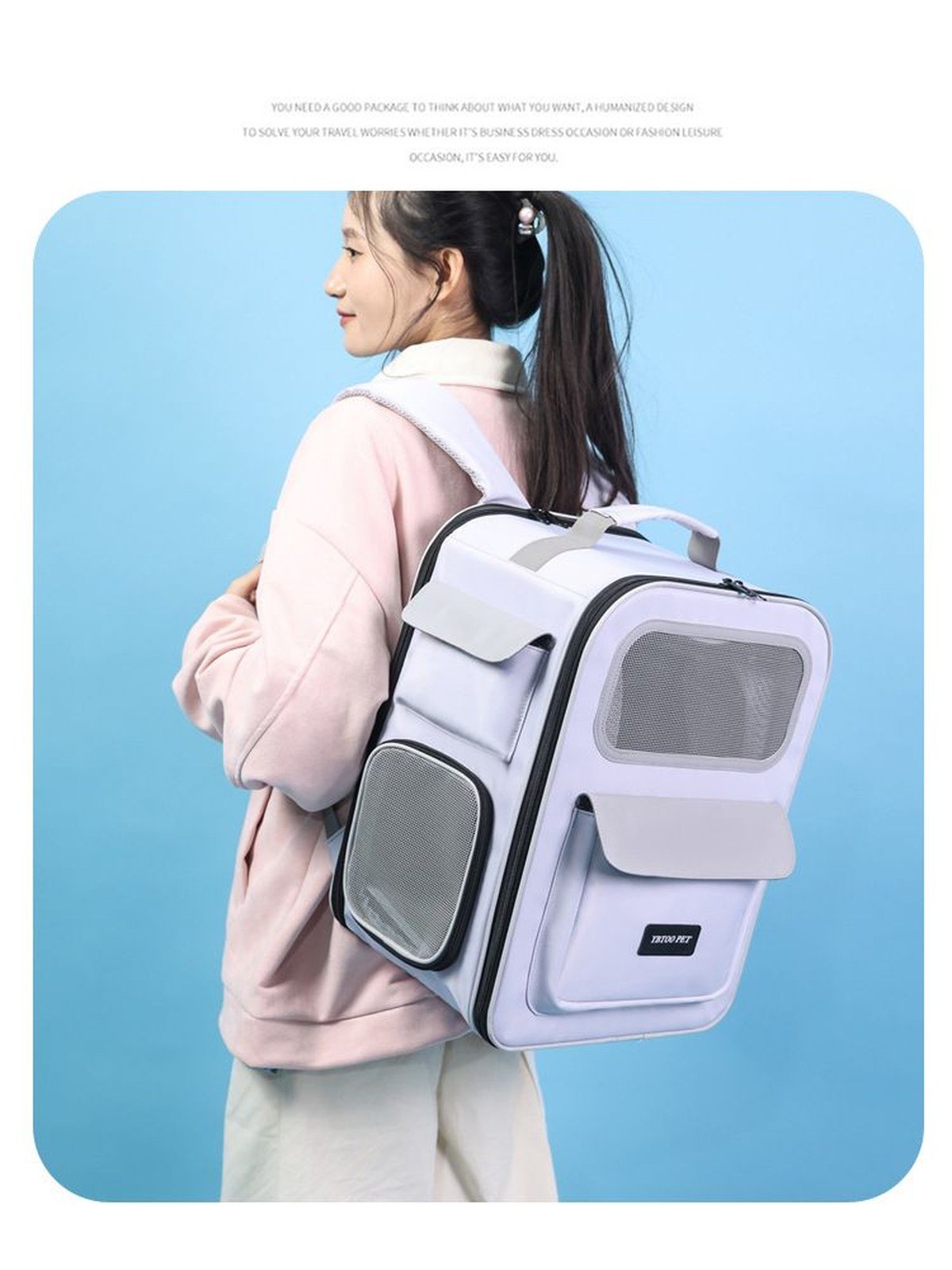 Large Expandable Pet Travel Backpack Carrier (Item 1074)