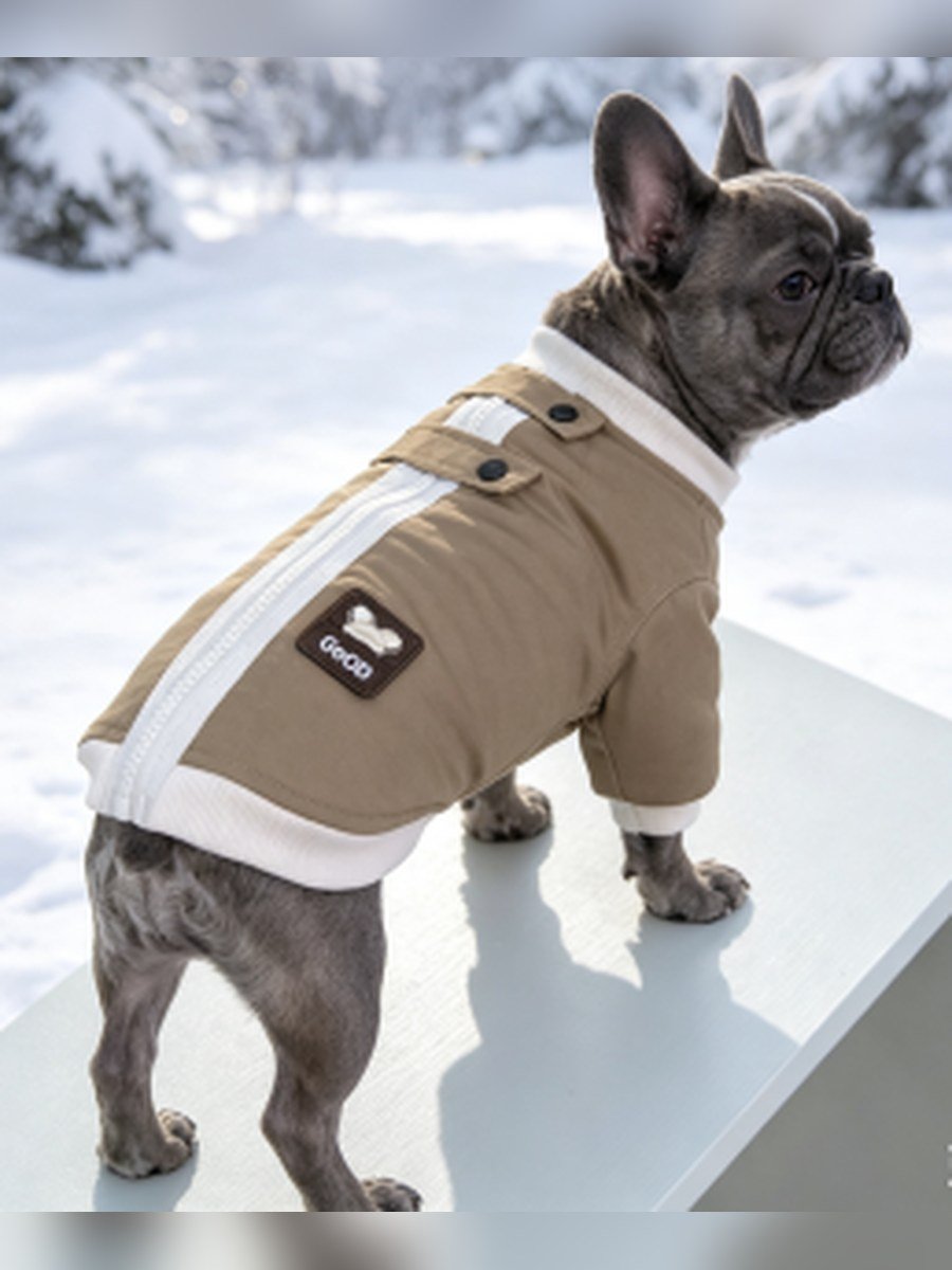 GOOD Bear Cargo Zip Dog Jacket – Khaki (Item WYDZ71)