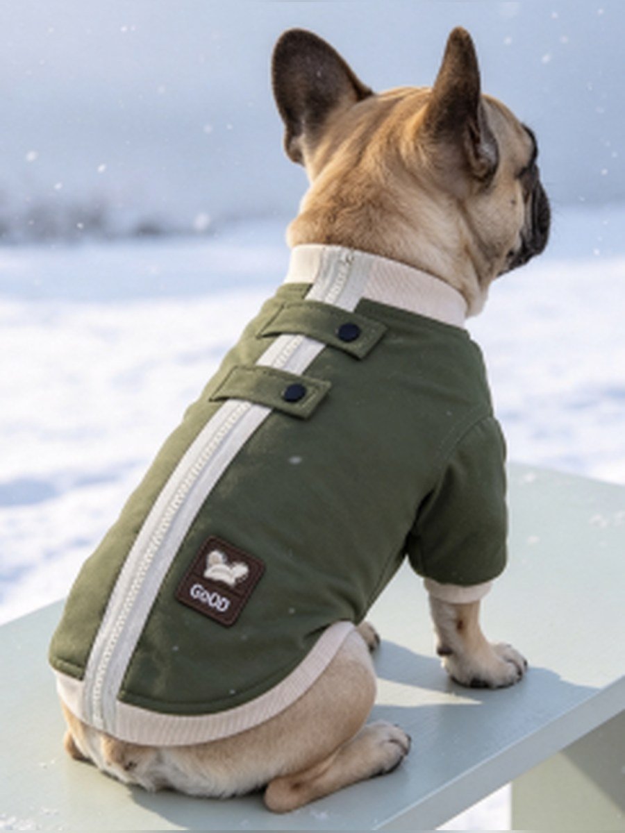 GOOD Bear Cargo Zip Dog Jacket – Army Green (Item WYDZ72)