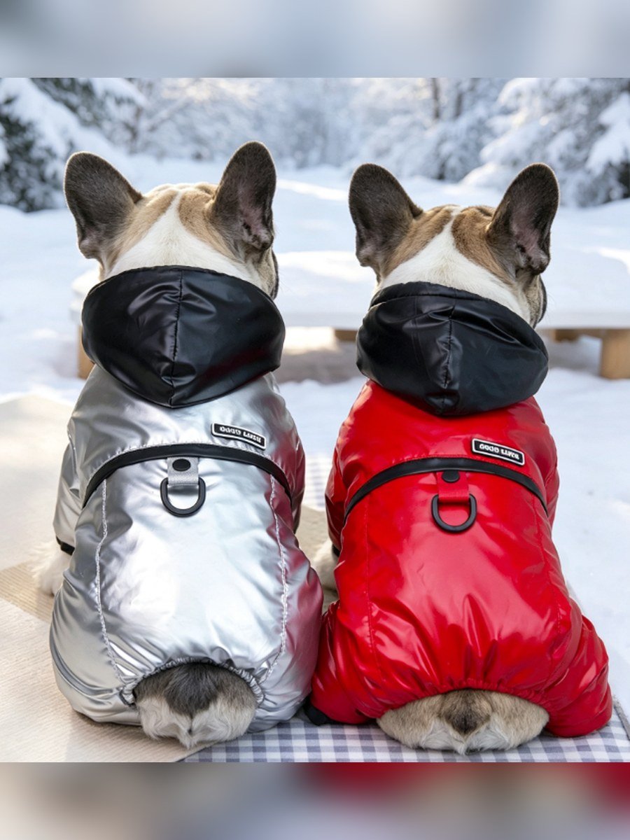 Utility Four-Leg Dog Padded Coat – Silver (Item WYDZ95) - Image 2